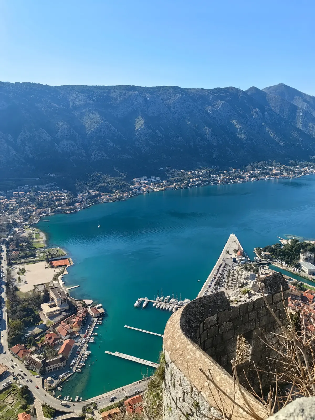 Bay of Kotor seen from San Giovanni Fortress